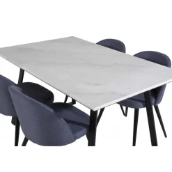 Estelle Spisebordssæt - Sort, Blå og Hvid