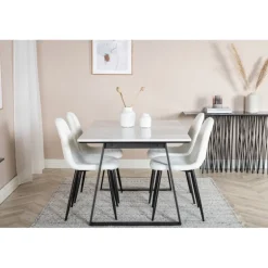 Estelle Spisebordssæt - Sort og Hvid