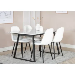 Estelle Spisebordssæt - Sort og Hvid