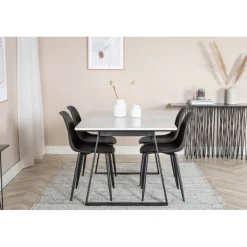 Estelle Spisebordssæt - Sort og Hvid