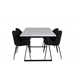 Estelle Spisebordssæt - Sort og Hvid