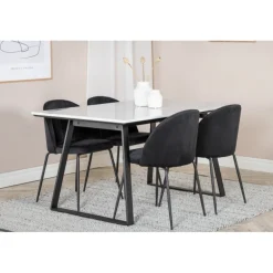 Estelle Spisebordssæt - Sort og Hvid