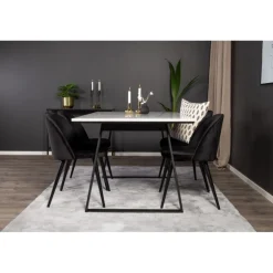 Estelle t Spisebordssæt - Sort og Hvid