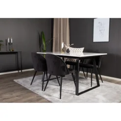 Estelle t Spisebordssæt - Sort og Hvid