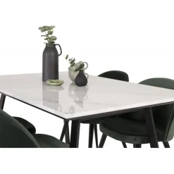 Estelle t Spisebordssæt - Sort, Grøn og Hvid