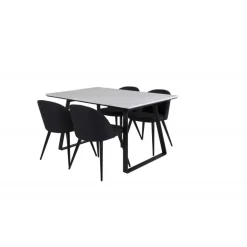 Estelle t Spisebordssæt - Sort og Hvid