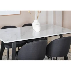 Estelle t Spisebordssæt - Sort og Hvid