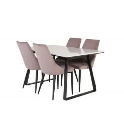 Estelle t Spisebordssæt - Sort, Pink og Hvid