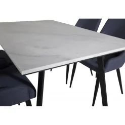 Estelle t Spisebordssæt - Sort, Blå og Hvid