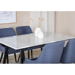 Estelle t Spisebordssæt - Sort, Blå og Hvid