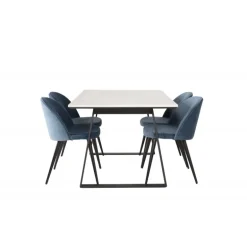 Estelle t Spisebordssæt - Sort, Blå og Hvid