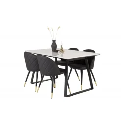 Estelle t Spisebordssæt - Sort og Hvid