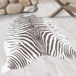 Etosha Vaskbart tæppe Imiteret Tiger Pels - Brun