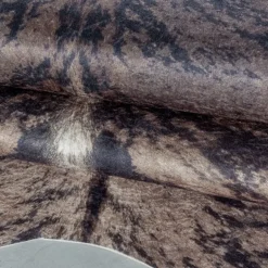 Etosha Vaskbart tæppe Imiteret koskind - Brun