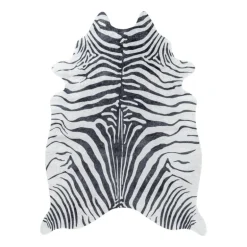 Etosha Vaskbart tæppe Imiteret Tiger Pels - Sort