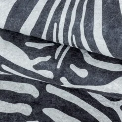 Etosha Vaskbart tæppe Imiteret Tiger Pels - Sort
