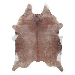 Etosha Vaskbart tæppe Imiteret koskind - Brun