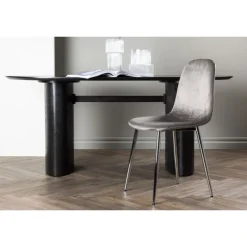 Eva Spisestol - Lysegrå og Sølvgrå