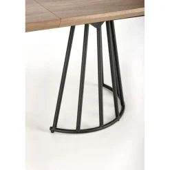 EVERTON Spisebord med udtræk, Valnød / Sort