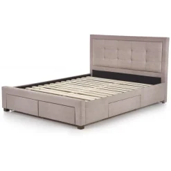 EVORA seng 160x200cm med skuffer til opbevaring - Grå