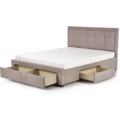 EVORA seng 160x200cm med skuffer til opbevaring - Grå