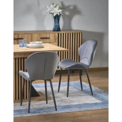 FABIANO Spisebord med udtræk, artisan eg / Sort