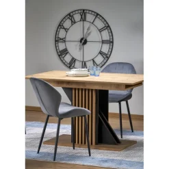 FABIANO Spisebord med udtræk, artisan eg / Sort