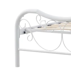 FABRIZIA 90x200 metalseng - Grå / Hvid