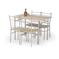 FAUST sæt + 4 Spisebordsstole - Sonoma eg.