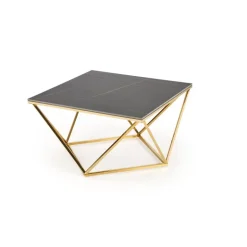 FELICIA sofabord, Sort marmor / guld