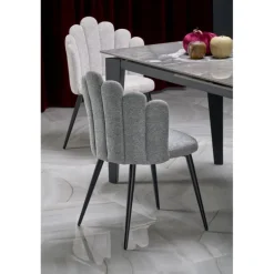 FELIX Spisebordmedudtræk, Grå marmor / Sort