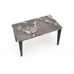 FELIX Spisebordmedudtræk, Grå marmor / Sort