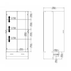 Fiesta entreskab - Hvid