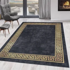 Fiesta Vaskbart Tæppeløber Meander - Sort