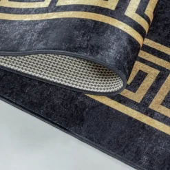 Fiesta Vaskbart Tæppeløber Meander - Sort