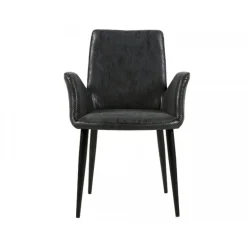 Flavio spisebordsstol - Sort tekstillæder