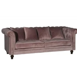 Fløjls 3 personers Sofa - Natur