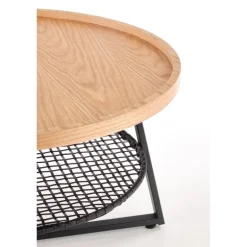 FLORENCE sofabord Natur eg / Sort