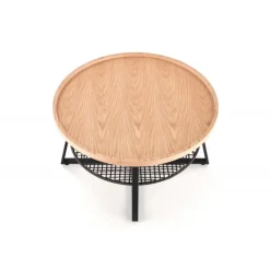 FLORENCE sofabord Natur eg / Sort