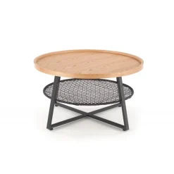 FLORENCE sofabord Natur eg / Sort