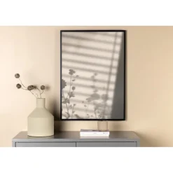 Flower Shadow Plakat - Hvid