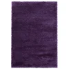 Fluffy Shaggy tæppe Ensfarvet - Lilla