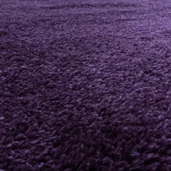 Fluffy Shaggy Tæppeløber Ensfarvet - Lilla