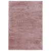 Fluffy Shaggy Tæppeløber Ensfarvet - Rosa