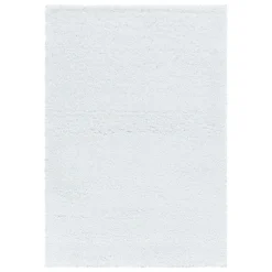 Fluffy Shaggy Tæppeløber Ensfarvet - Hvid