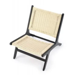 FODEN Hvilestol, Sort / Natur