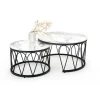 FORMOSA sæt med 2 sofaborde, Hvid marmor