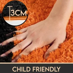 Fun Rund Børnetæppe Basketball - Orange