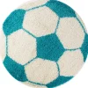 Fun Rund Børnetæppe Fodbold - Turkis