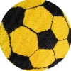 Fun Rund Børnetæppe Fodbold - Gul